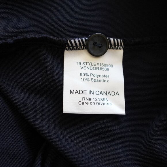 Title Nine‎ Black Mock Neck Stretch Dress Size Small Button Sleeve - Picture 6 of 9